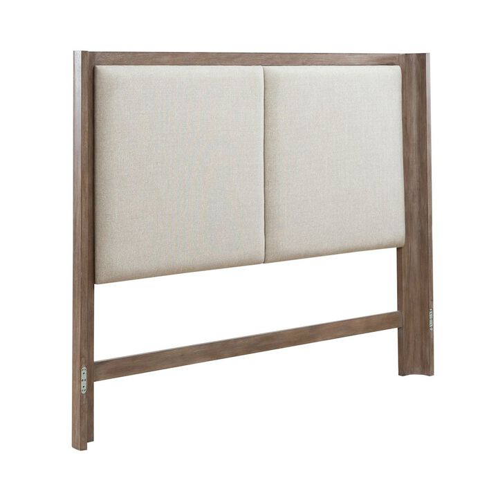 Liberty Furniture King Upholstered Shelter Headboard for Bed Frame Contemporary - Burnished Clay