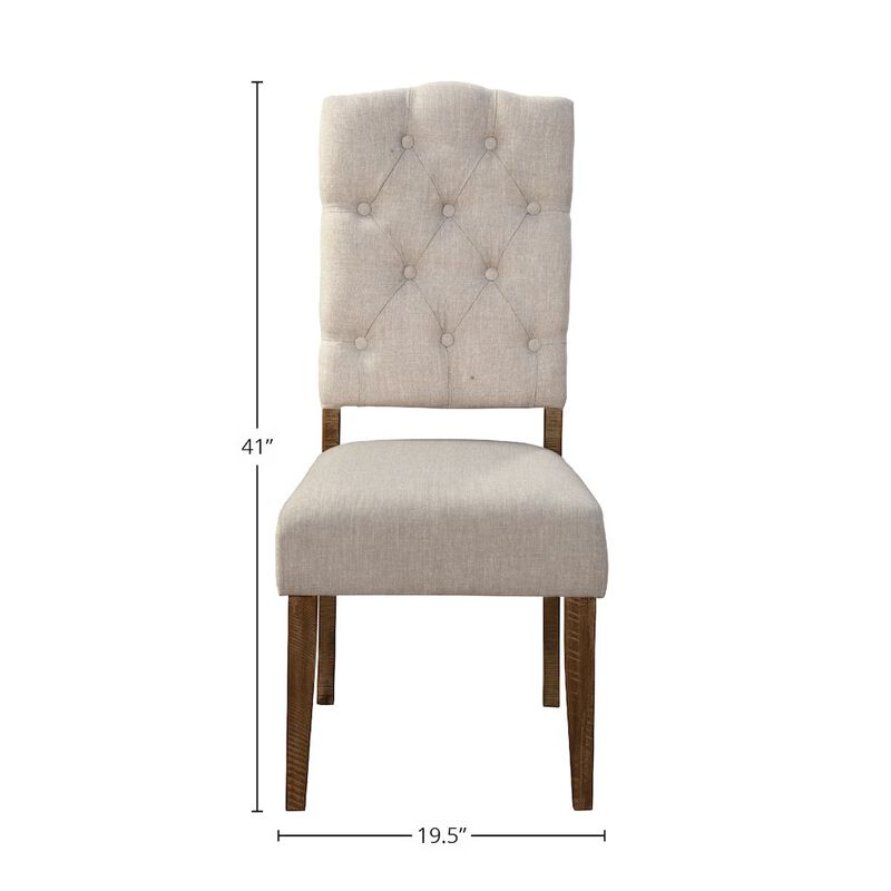 Alpine Furniture Newberry Set of 2 Side Chairs, Medium Brown image number 2