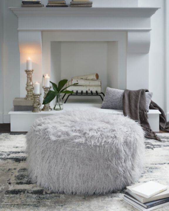 Galice Accent Ottoman, Light Gray