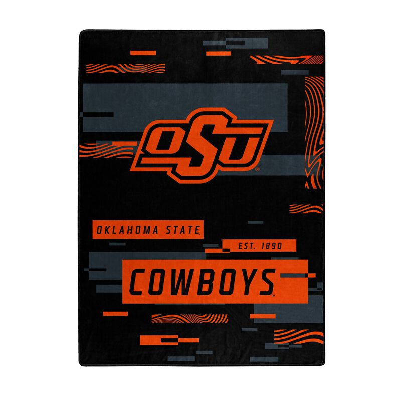 OKLAHOMA STATE OFFIcIAL NcAA Digitize Raschel Throw Blanket 60 x 80(D0102H94g2U)