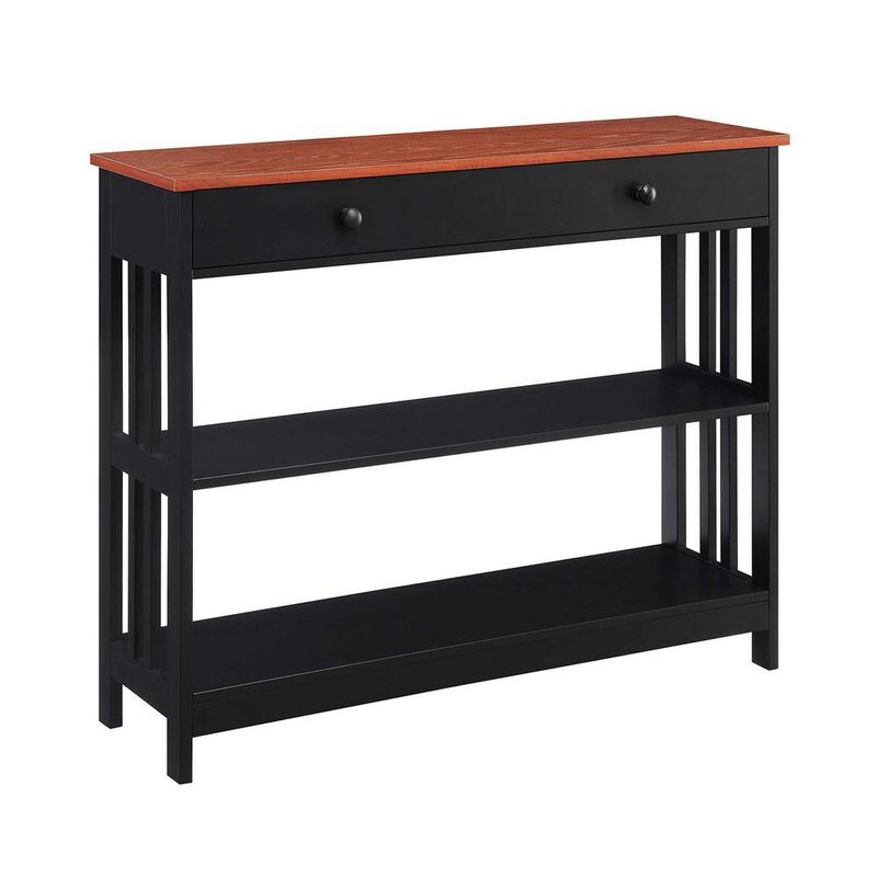 Convience Concept, Inc. Mission 1 Drawer Console Table with Shelves