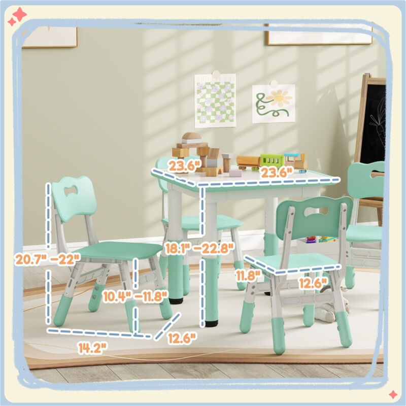 Kids' Table and Chair Set Sturdy & Stylish Furniture for Playroom, Study and Activity Time