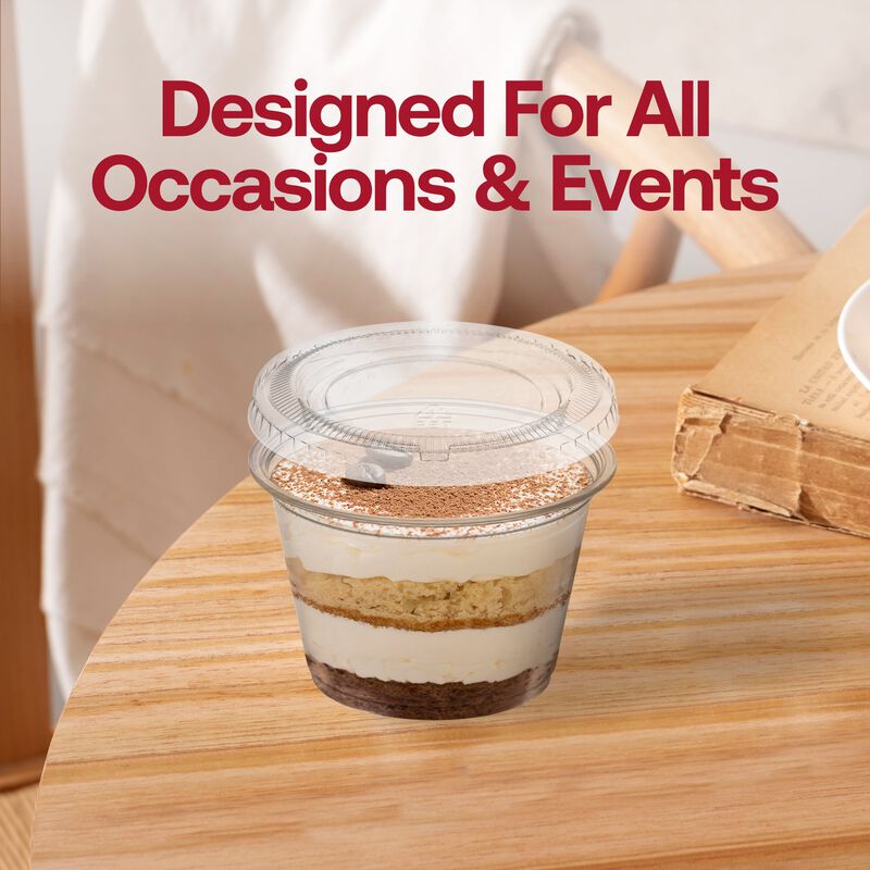 1oz Clear Plastic Souffle Cups with Lids (2500 Sets) image number 5