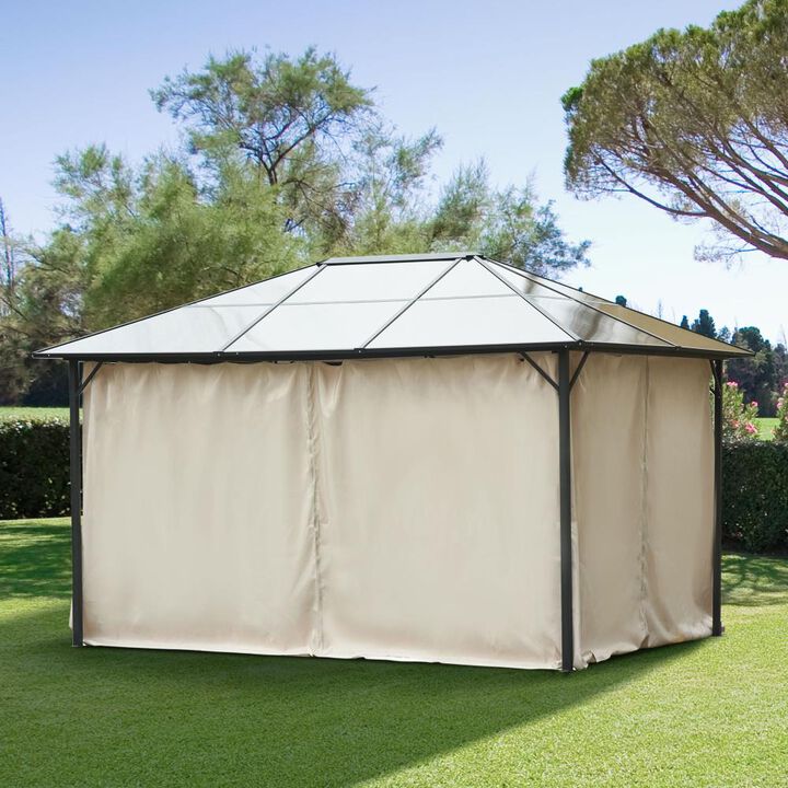 Hivvago Replacement Gazebo Walls 9.84' x 11.8' with C-Rings