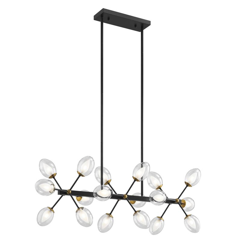 Nodus Chandelier Black Metal 18 Lights