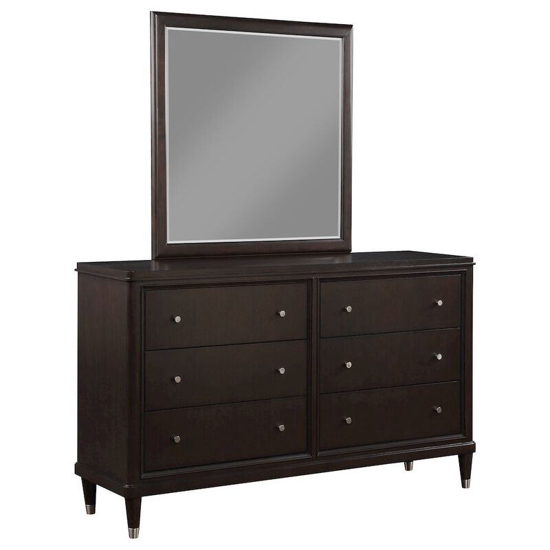 Coaster Co. of America Emberlyn 6-drawer Dresser with Mirror Brown image number 0