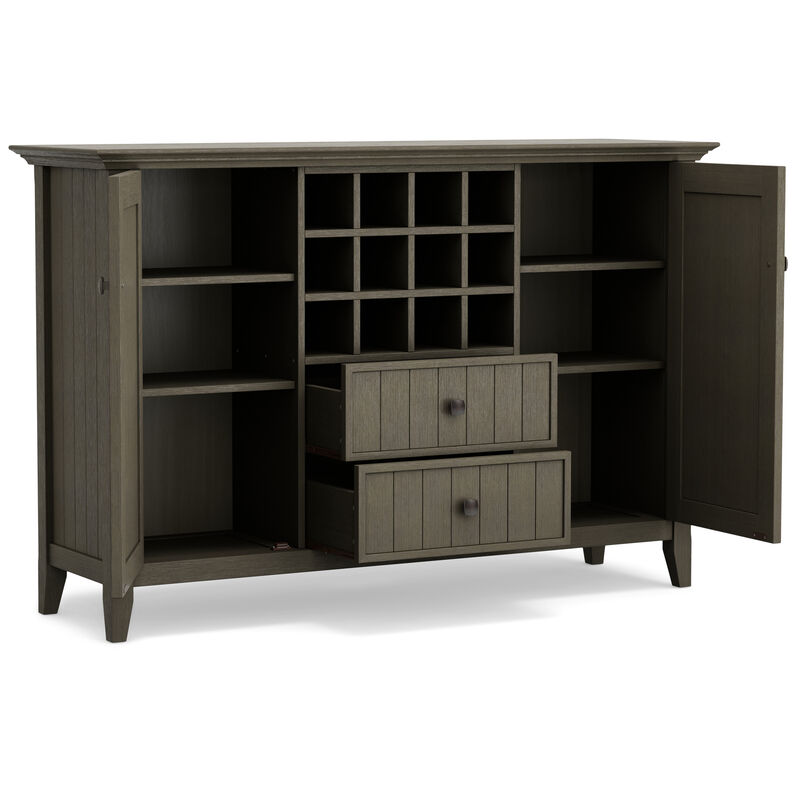Simpli Home Bedford Sideboard Buffet and Wine Rack image number 3