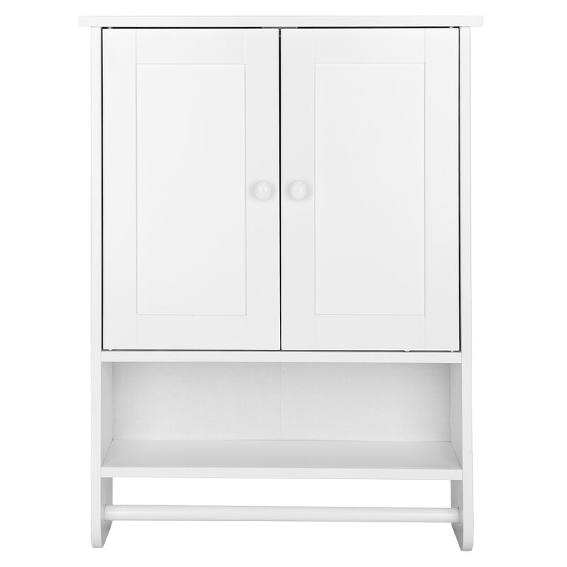 Wall Hanging Cabinet with Two Doors Wall Washer Storage Cabinet for Space-Saving Organization