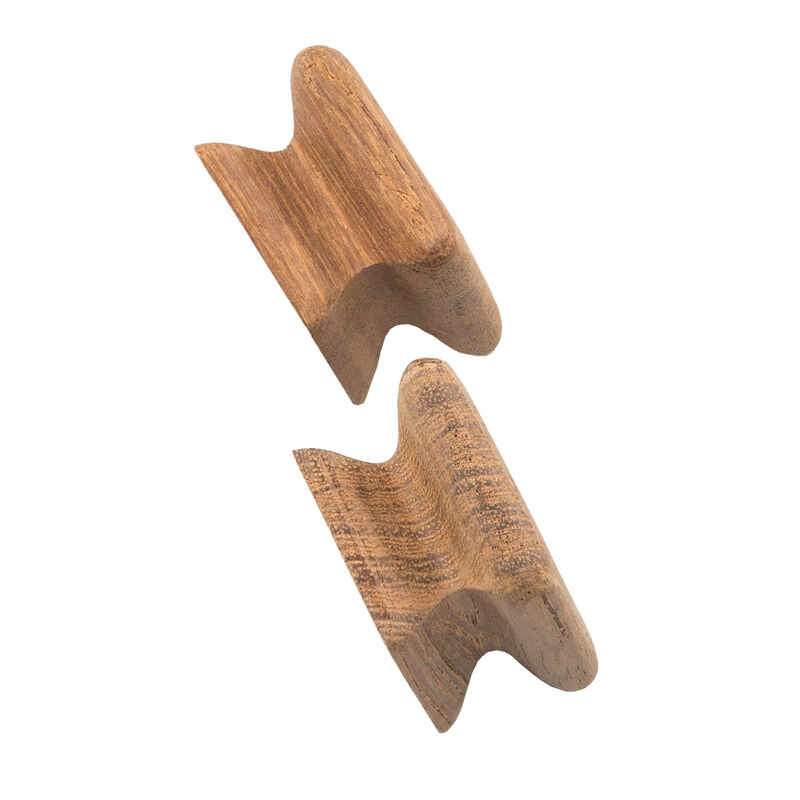 HomeRoots Set of Two Brown Wood Square Drawer Pull Knobs image number 0