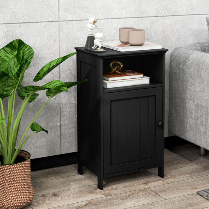 Hivvago Bathroom Freestanding Floor Storage Cabinet with Adjustable Shelf