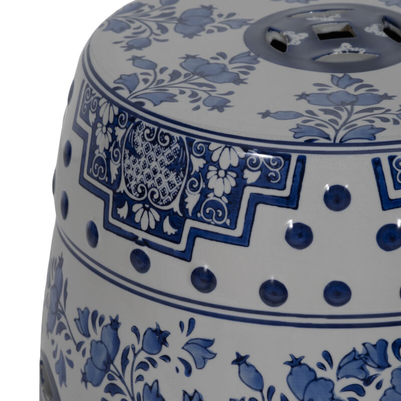 Flintham Blue Garden Stool image number 4