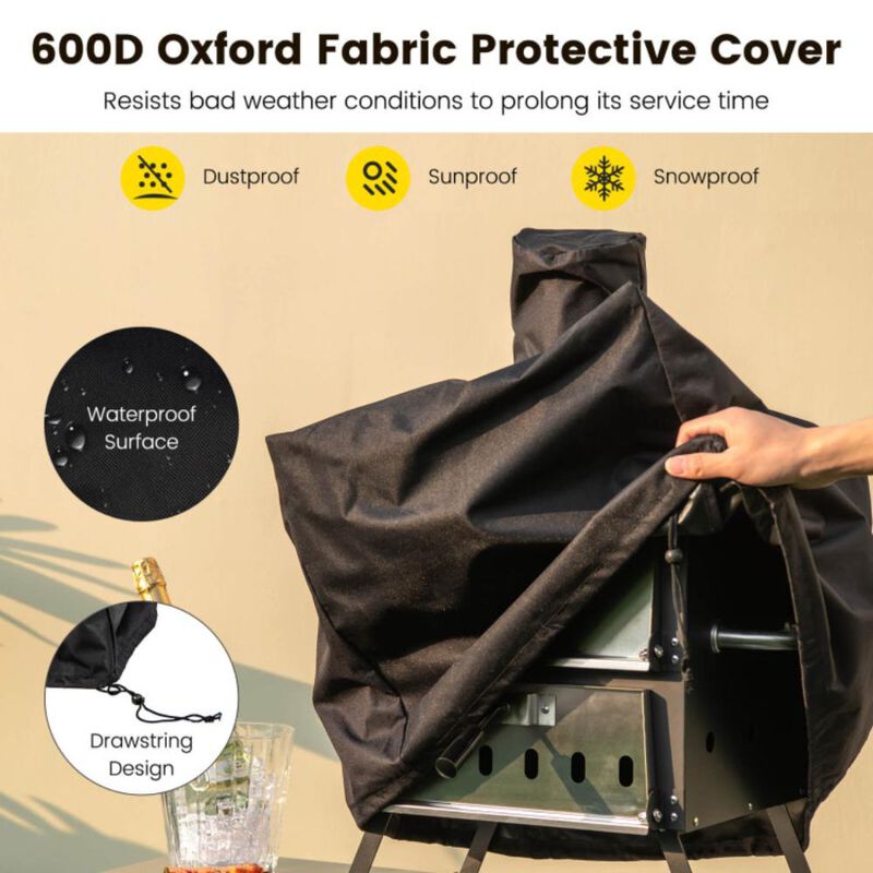 Hivvago 2-Layer Pizza Oven with Removable Cooking Rack and Folding Legs