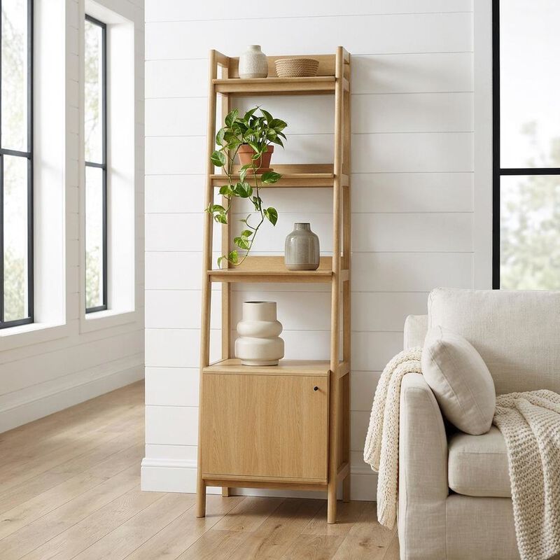 Wooden Bookshelf in finish with Open Shelving for Home Storage image number 3