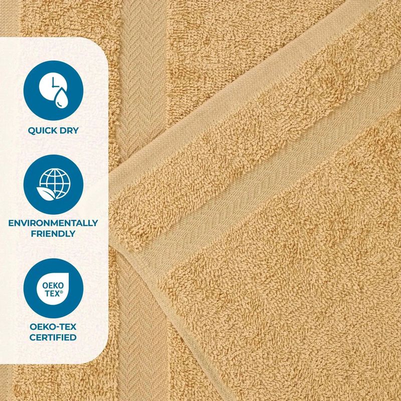 Absorbent Cotton Bath Sheet Set of 2 for Home and Guest Bathroom image number 2