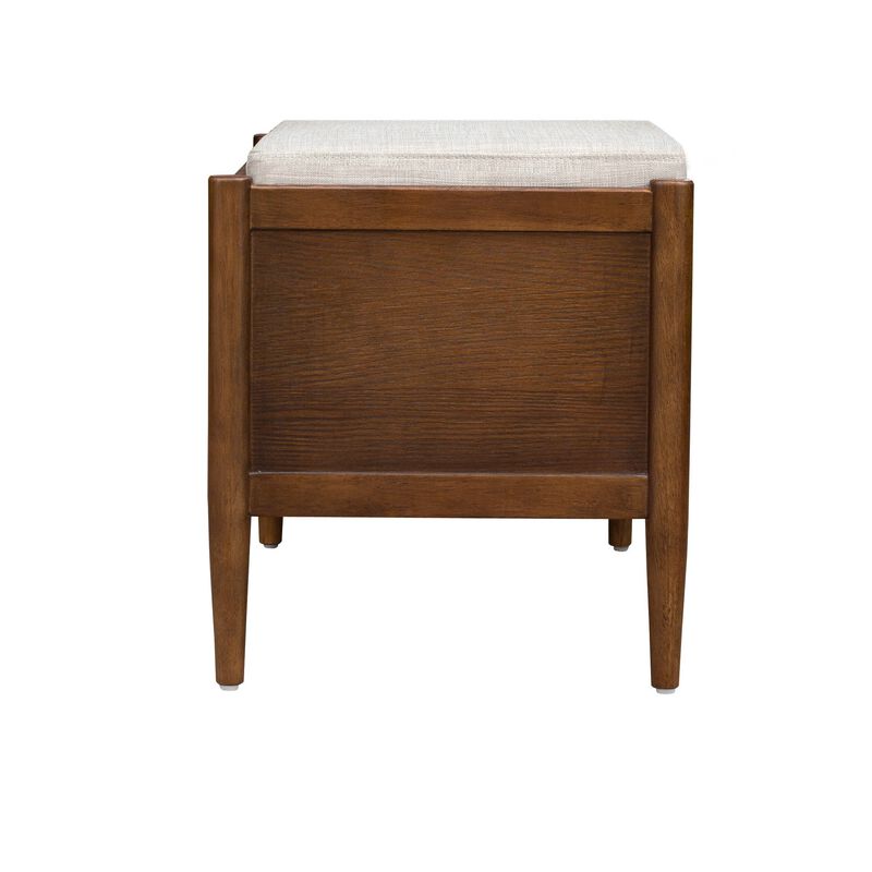 Gracie Mills Rosetta Modern Accent Storage Bench with Upholstered Cushion