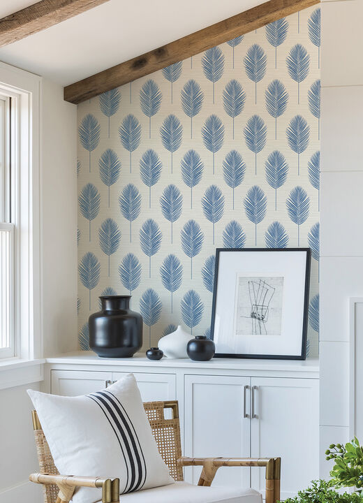 Bali Blue Fern Wallpaper (Set of 2)