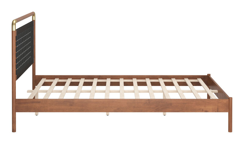 Netz Queen Bed Black & Walnut
