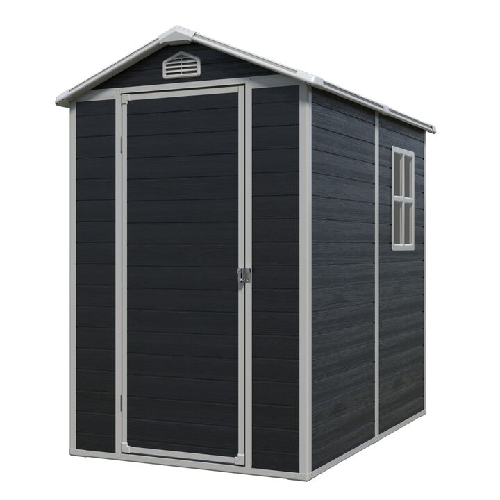 4 ft x 6 ft Outdoor plastic Storage Shed with floor