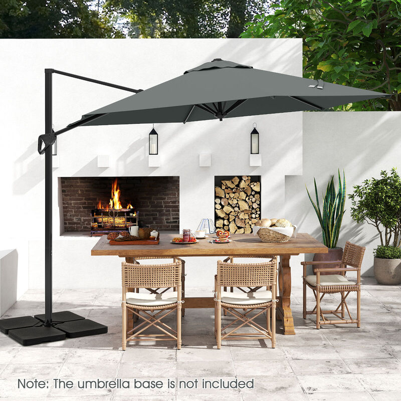9 FT Cantilever Patio Umbrella with Vented Top and Sun-Protective Canopy image number 3