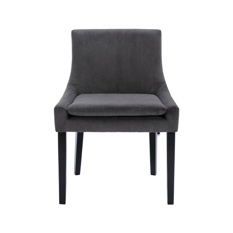 COLAMY MAIRA Transitional Neutral Dining Chair-Dark Grey Set of 2 image number 0