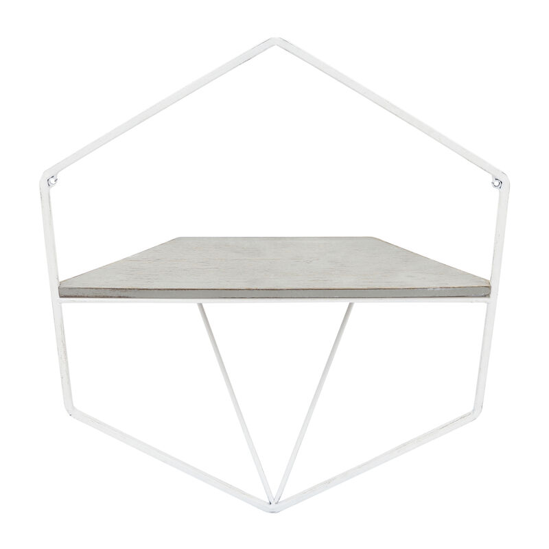 S/2 Metal/Wood Hexagon Wall image number 5