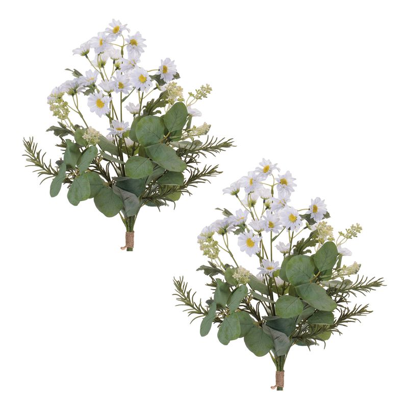 Set of 2 Miniature Daisy Bundles for Centerpieces, Planters, or Shelf Display