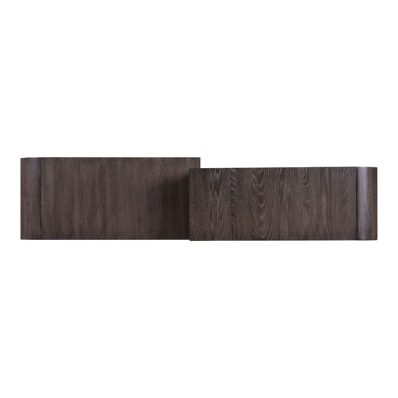 Liberty Furniture Living Room Sofa Table Rounded Waterfall Edge Design - Espresso Oak Wood image number 5