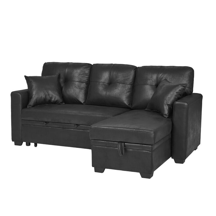 Jomple Foil Fabric Sectional Sleeper sofa