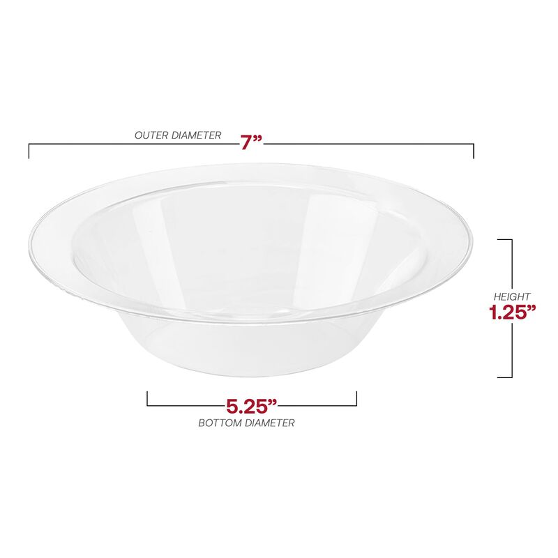 12 oz. Clear Economy Round Plastic Soup Bowls (120 Bowls) image number 3