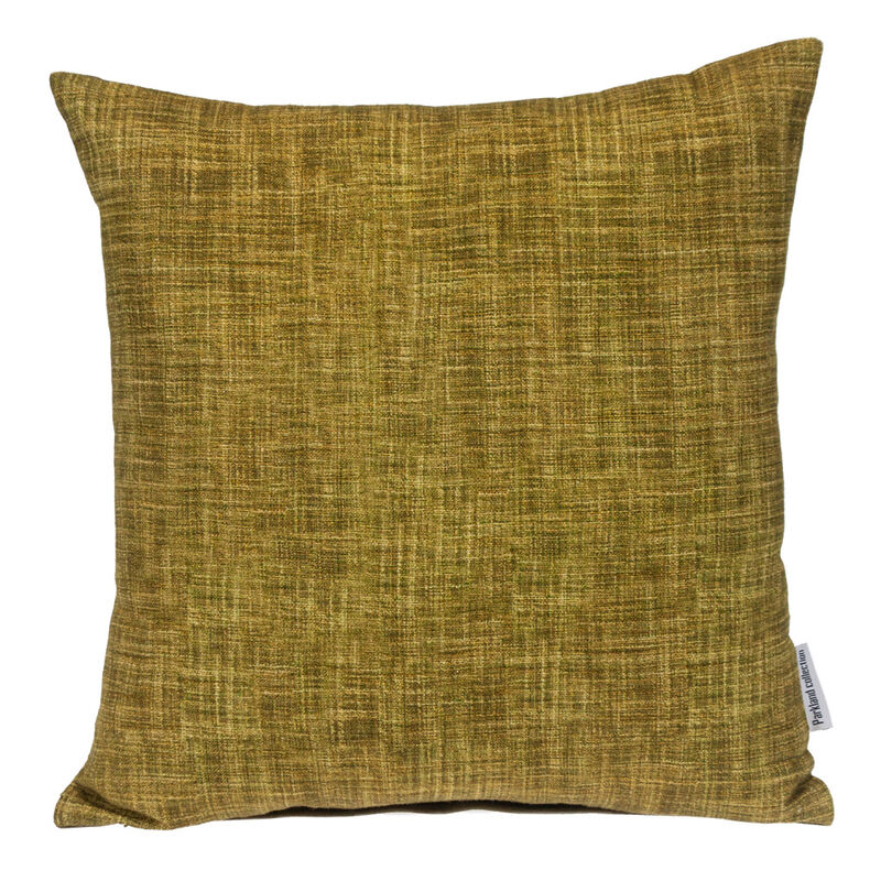 HomeRoots 18" Green Weave Cotton Throw Pillow image number 0