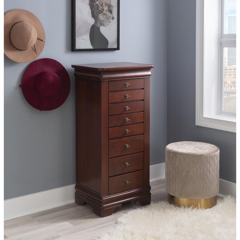 Powell Louis Philippe Marquis Cherry Jewelry Armoire