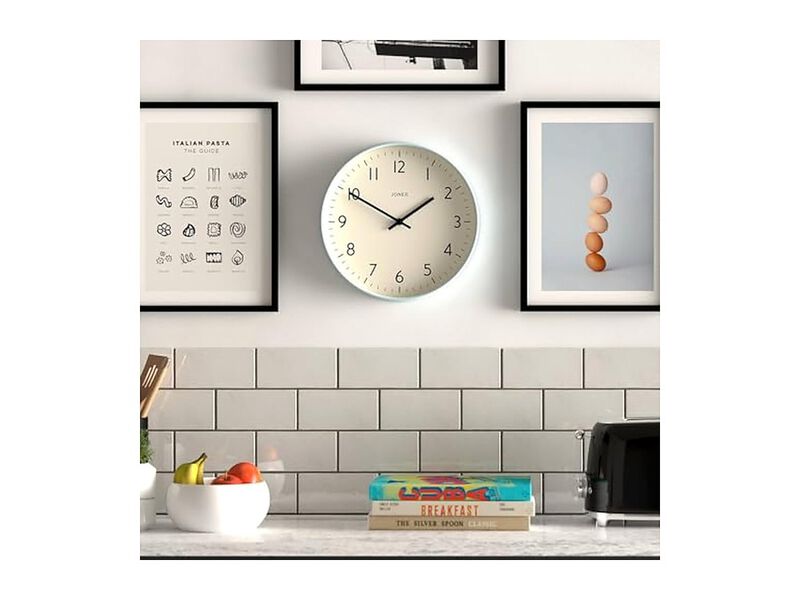 Studio Style Pale Blue Versatile Wall Clock 12 Inch Easy Read Modern image number 1