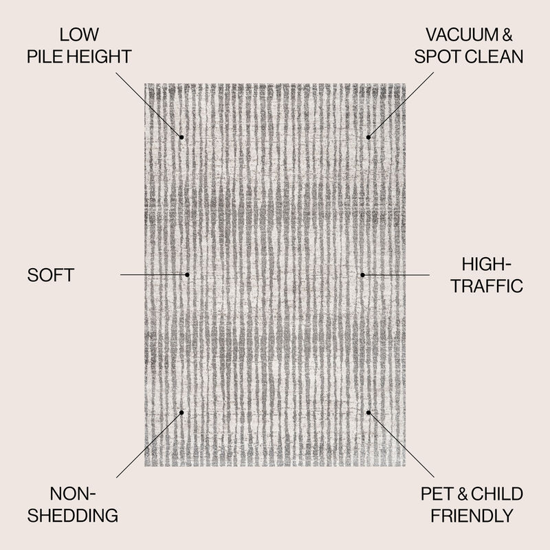 Skoura Modern Bold Stripe Area Rug