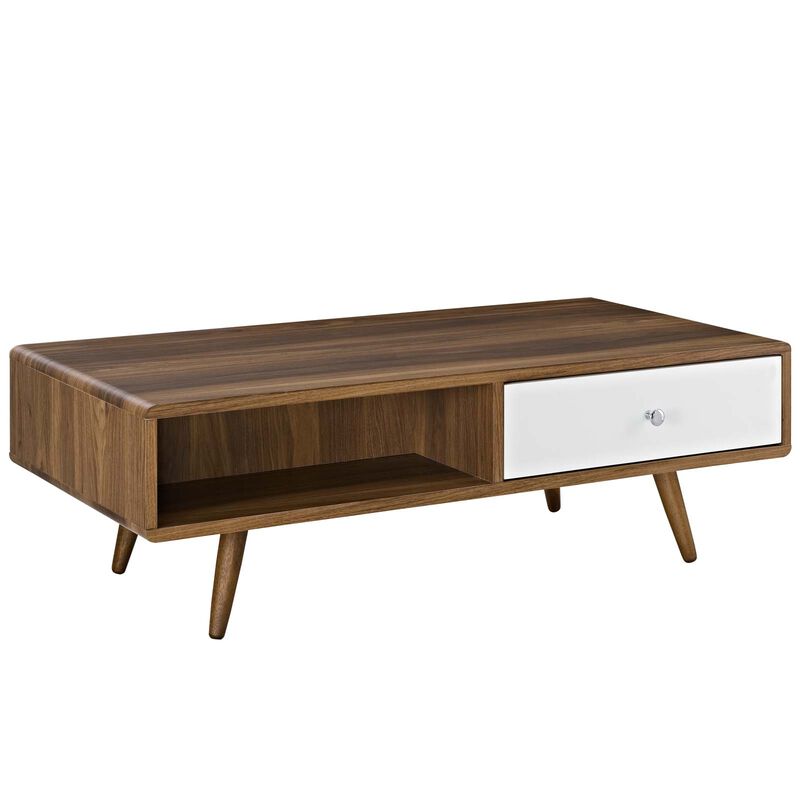 Transmit Coffee Table, Walnut White