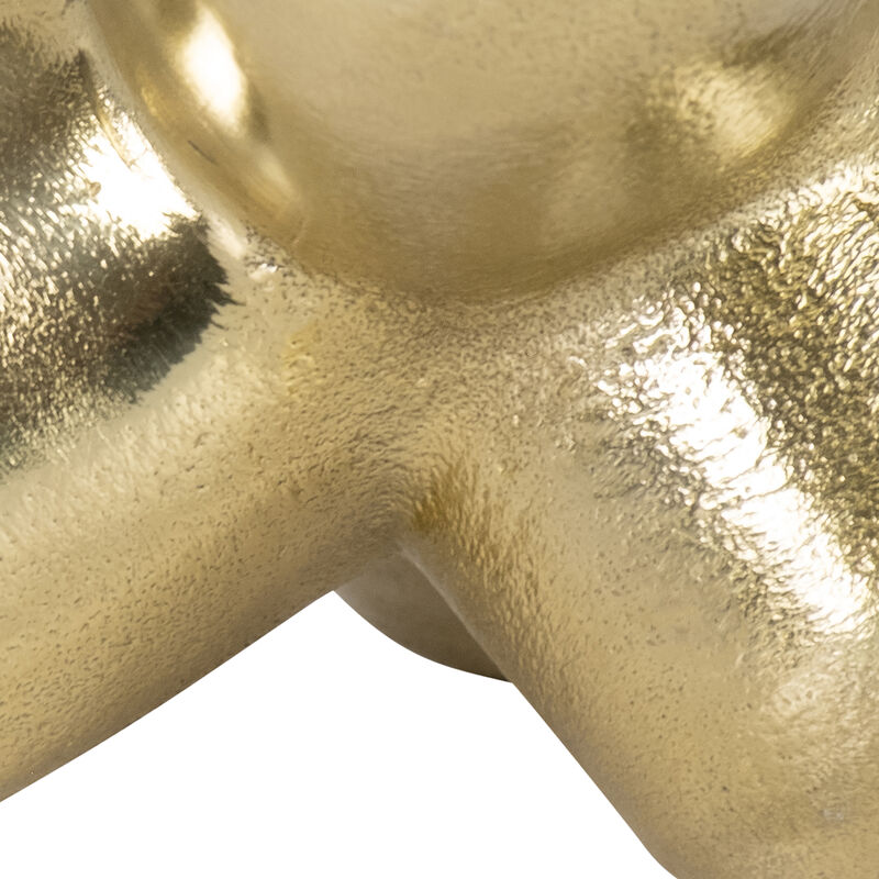 Gold Geometric Orb Sculpture