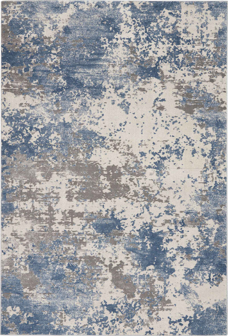 Rustic Textures RUS08 Gray/Blue 5'3" x 7'3" Rug image number 0