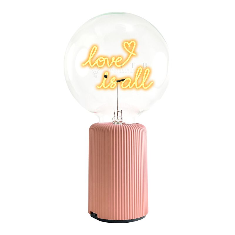 Bulb LOVE IS ALL Amber with Base Table Lamp PORTABLE Pop image number 0