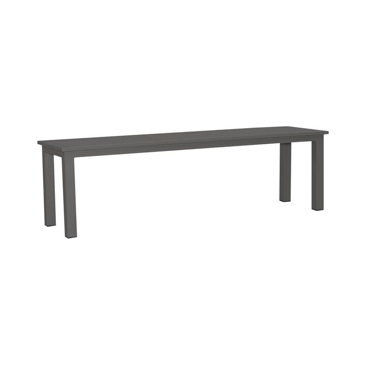 Liberty Furniture Outdoor Dining Bench - Granite Transitional Grey in Granite Finish