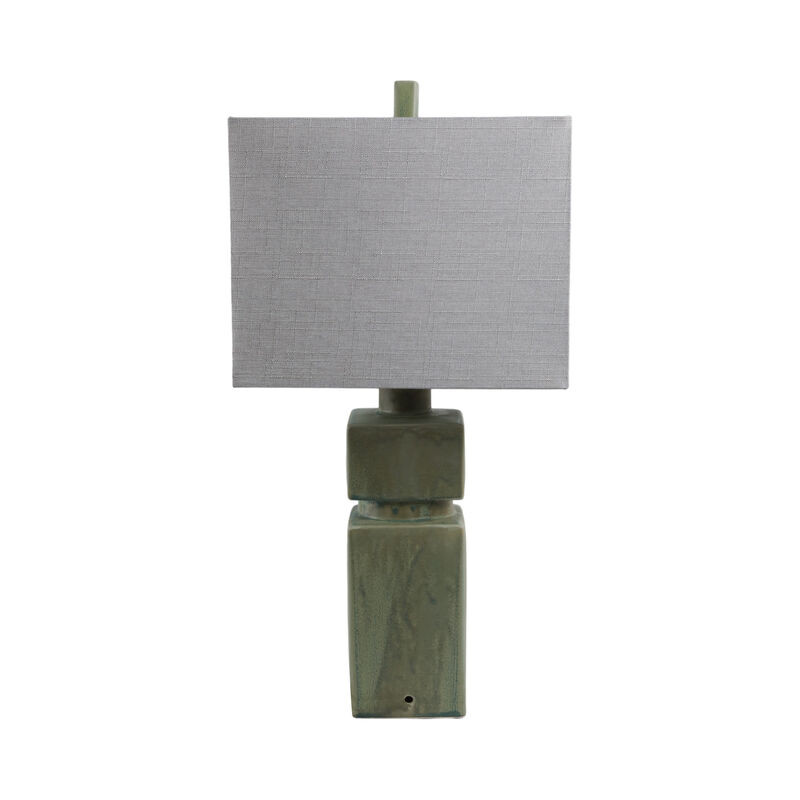 14x29" Reactive Finish Table Lamp, Green image number 3