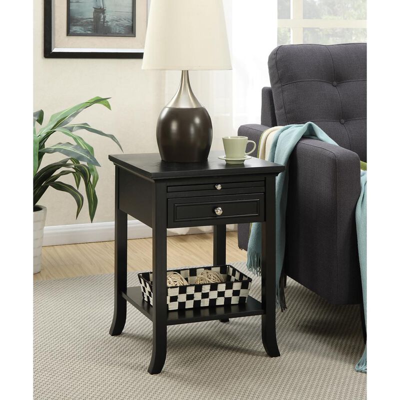 Convience Concept, Inc. American Heritage Logan End Table with Drawer and Slide