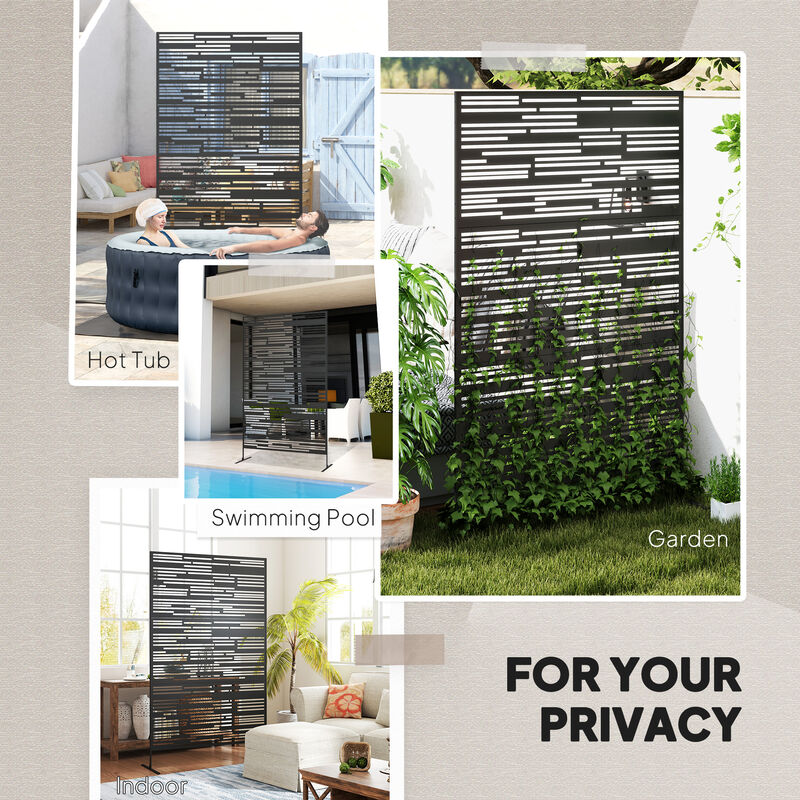 Hivvago Freestanding 78" Decorative Privacy Wall image number 5