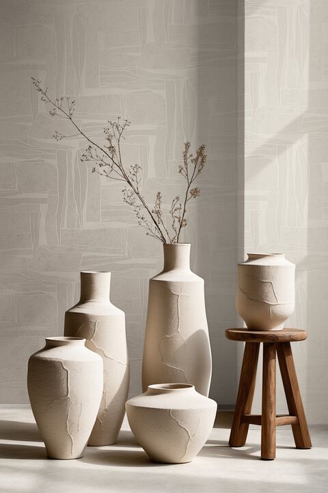 Terra Graphic Beige Wallpaper 34648