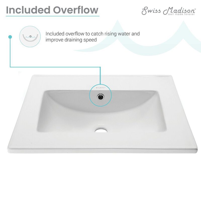 24" Vanity Top Without Faucet Hole image number 4