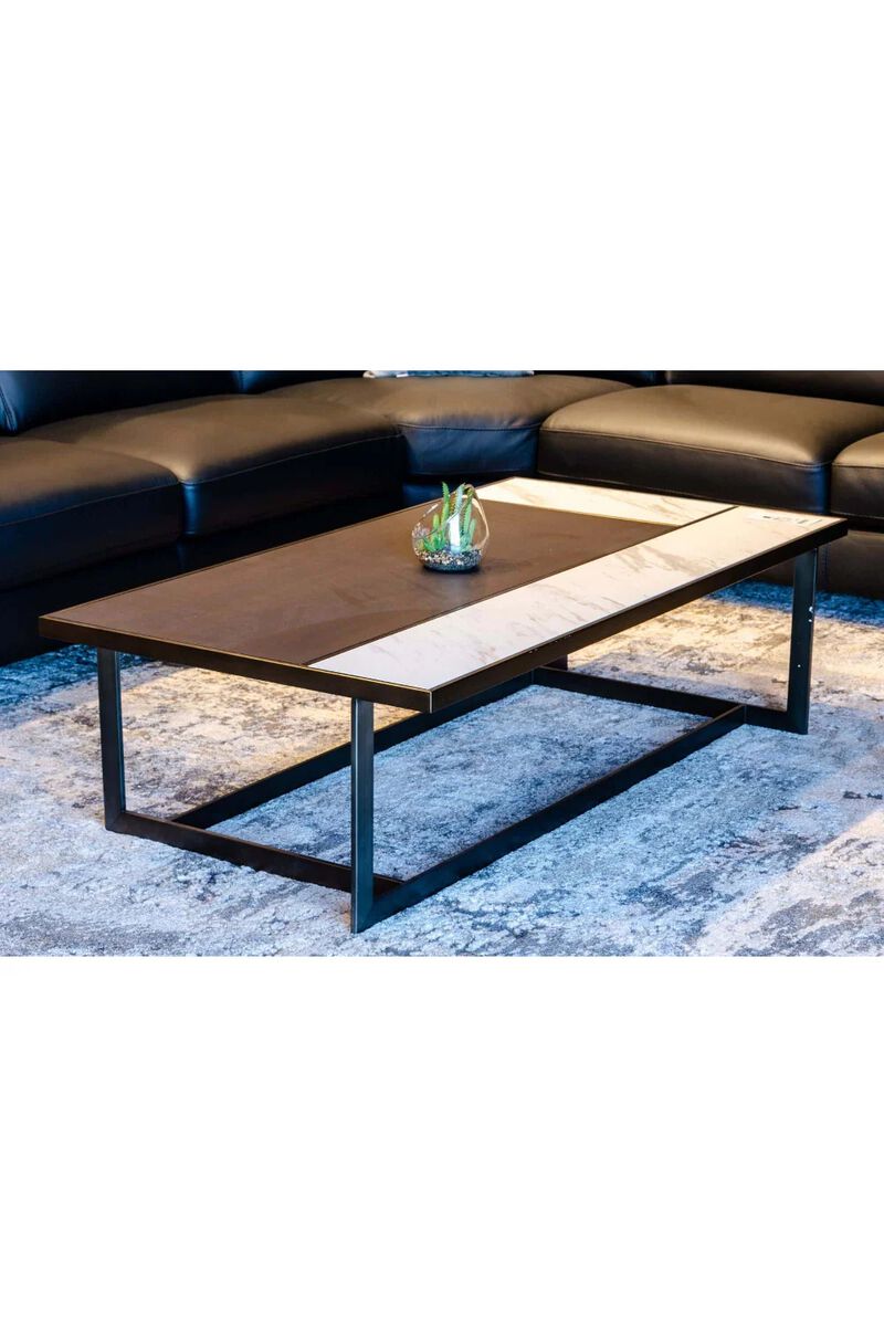 Gray Walnut Marble Coffee Table | OROA Modern Fargo image number 6