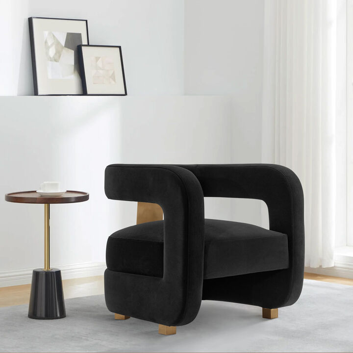 Amirah Black Accent Chair