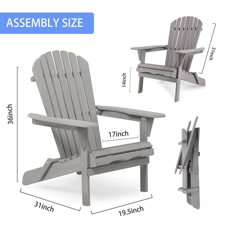 Hivvago Cedar Wood Patio Chair Set of 2 image number 2