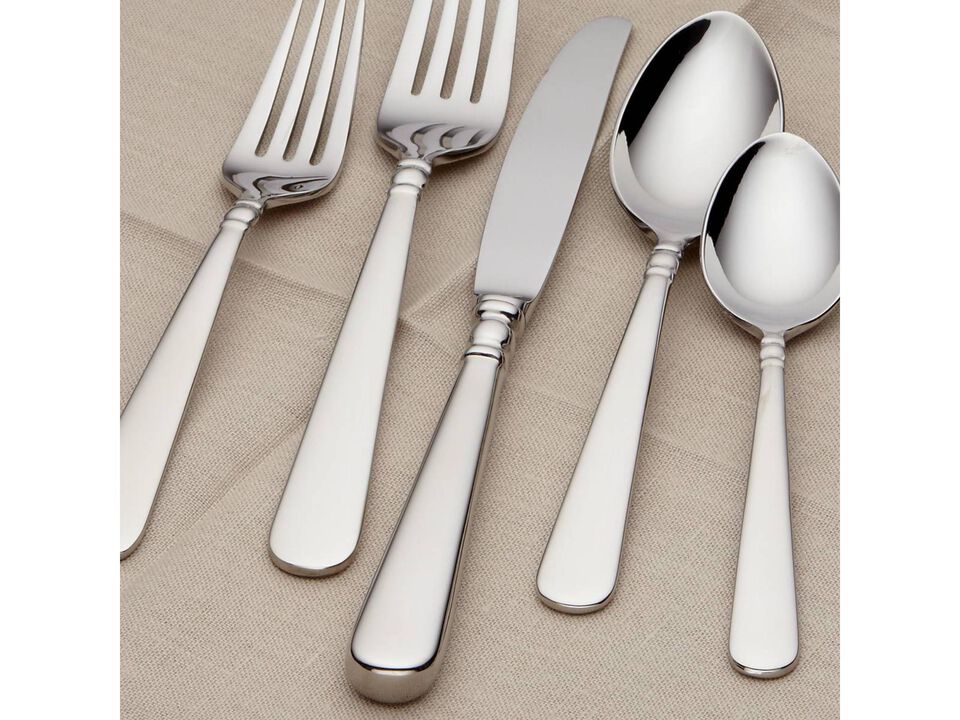 Lenox Pearl Platinum Stainless-Steel 5-Piece Place Setting, Service for 1