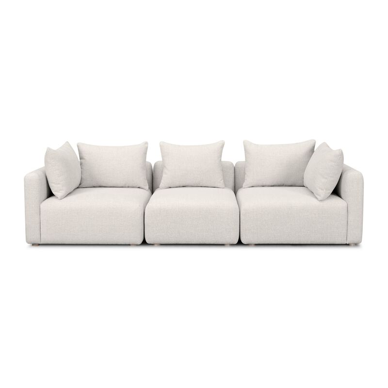 Hangover Cream Heavy Textured Fabric Sofa image number 1