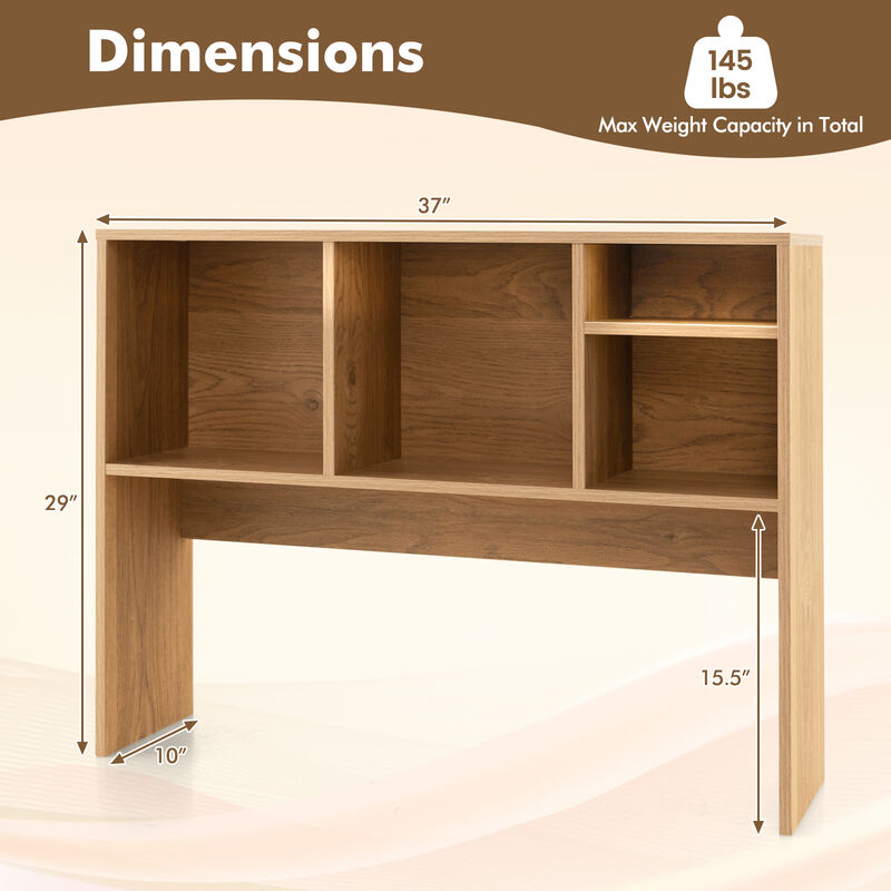 Desk Top Bookcase with 4 Cubby Compartments and Open Back Design image number 4