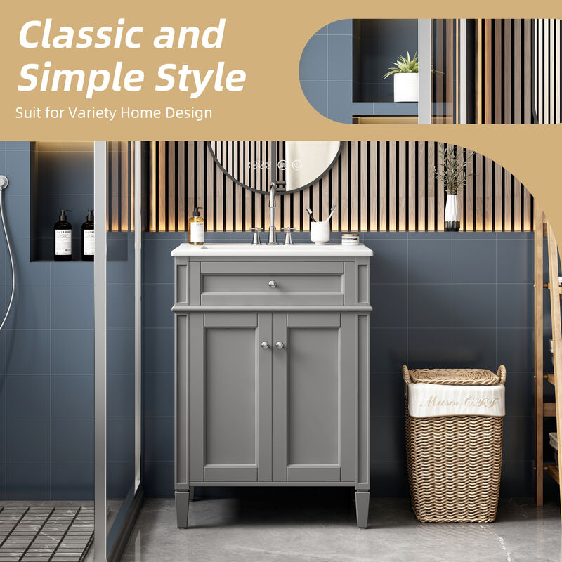 Nehird Bathroom Storage Cabinet with Sink image number 2